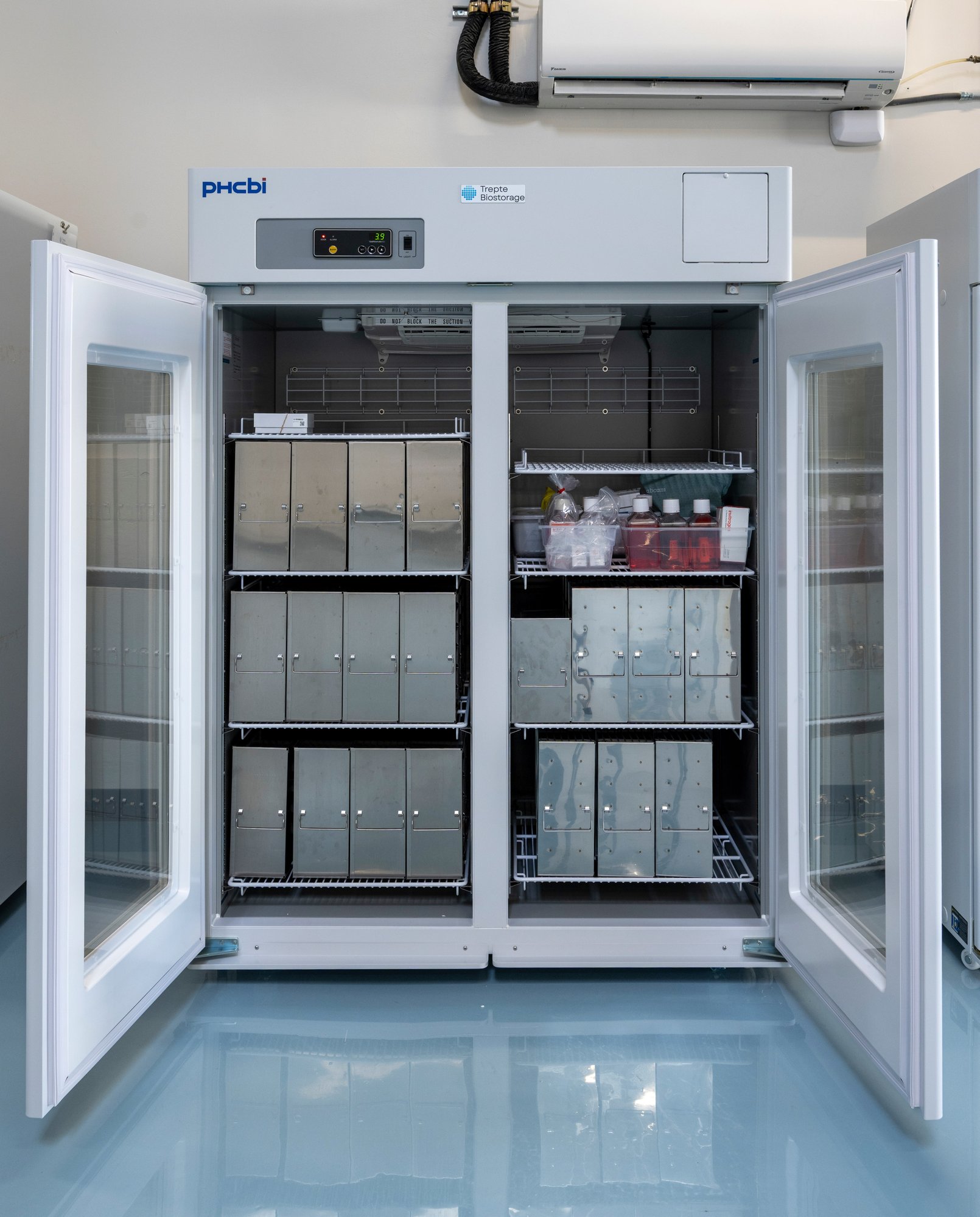 Refrigerated biological sample storage unit at Trepte Biostorage’s San Diego facility Refrigerated biological sample storage unit at Trepte Biostorage’s San Diego facility